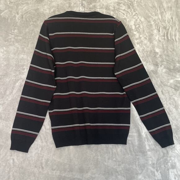 Scout Crewneck Sweater Mens Large Striped Merino Wool Made in Italy Pullover Top - Picture 7 of 8